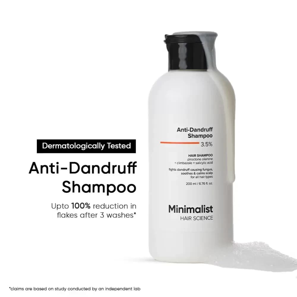 Minimalist Anti-Dandruff Shampoo 3.5% Salicylic Acid For Flaky & Itchy Scalp, Gentle & Sulphate-Free